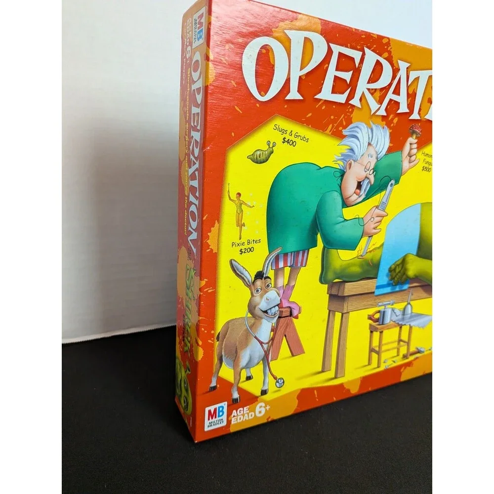 2004 Shrek Operation Game by Milton Bradley Complete and Working Good Condition